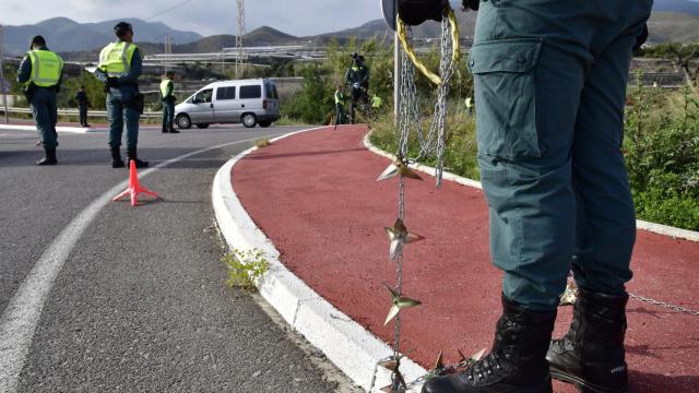 La Guardia Civil, en un control durante el estado de alarma.