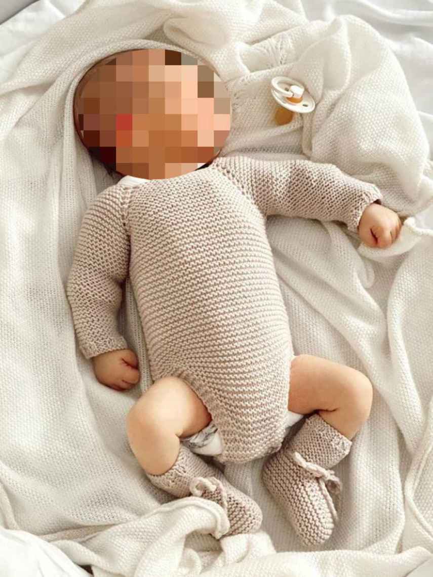 Fotografía del bebé de Martina Jáudenes que ha compartido en sus redes sociales.
