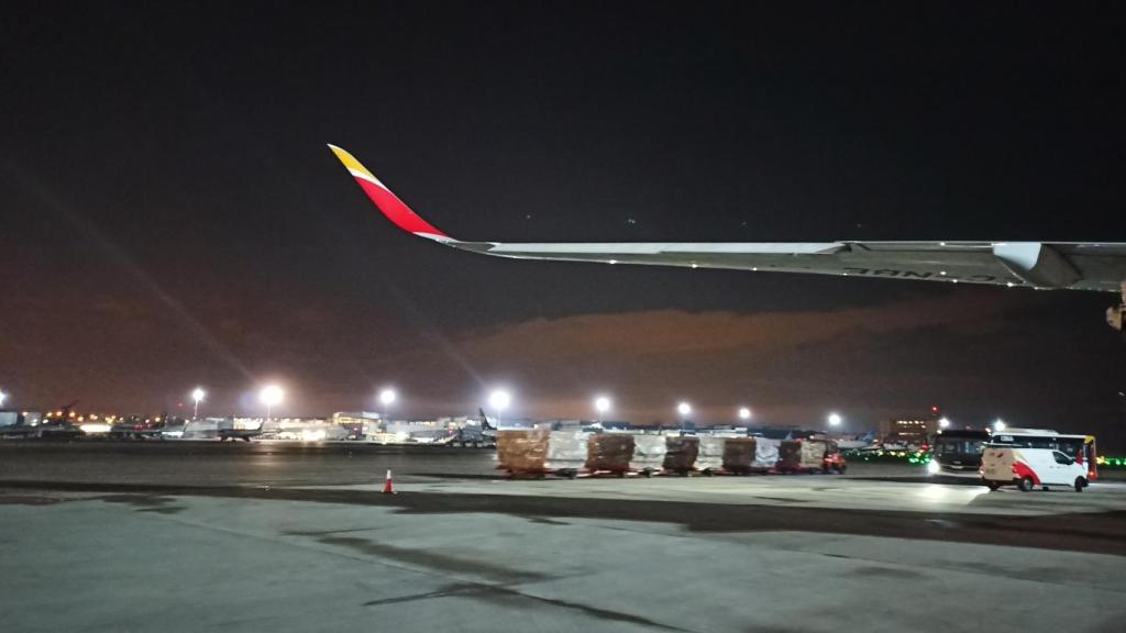 Uno de los aviones de Iberia, tras un viaje del corredor (IBERIA).