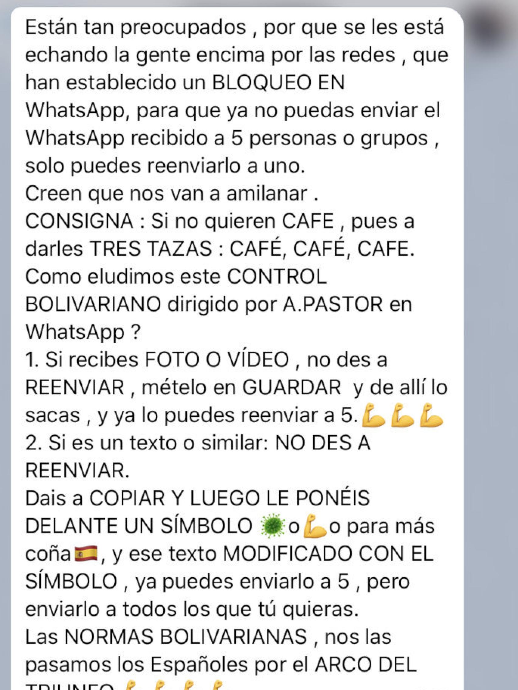 El mensaje enseña a saltarse las medidas contra bots