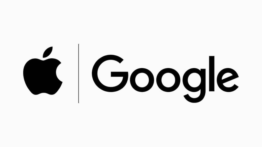 Logos de Apple y Google, colaboradores en la iniciativa contra el COVID-19
