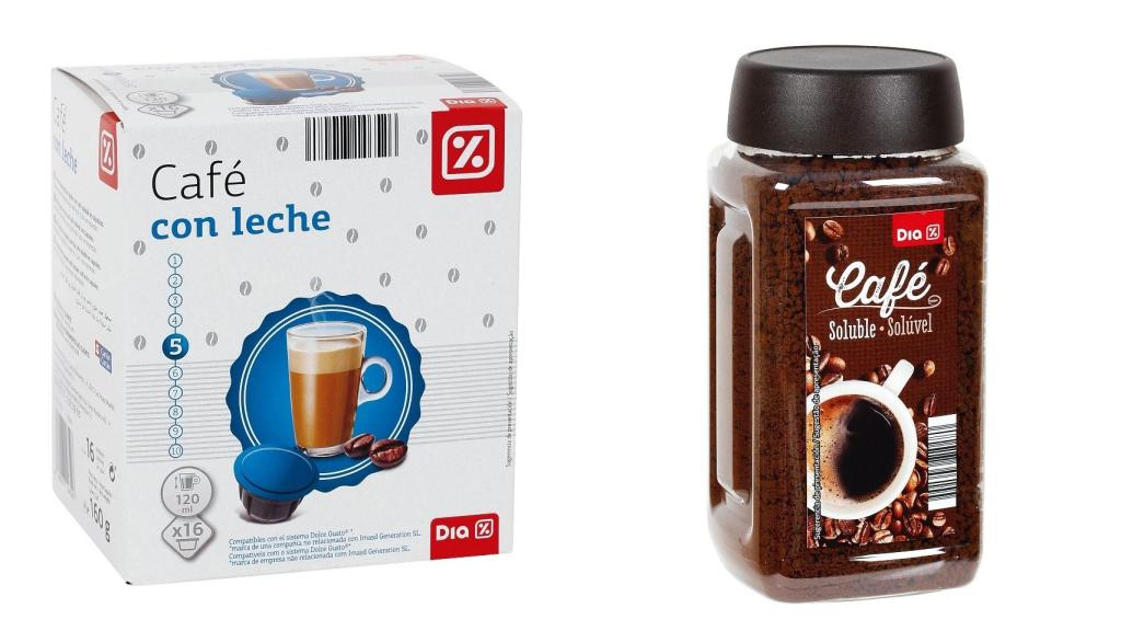 Café de marca blanca de Dia.