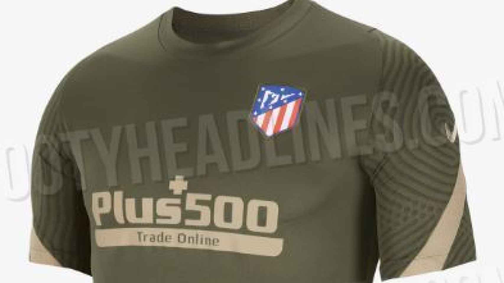 Camiseta de entrenamiento del Atlético de Madrid para la temporada 2020/2021. Foto: footyheadlines.com