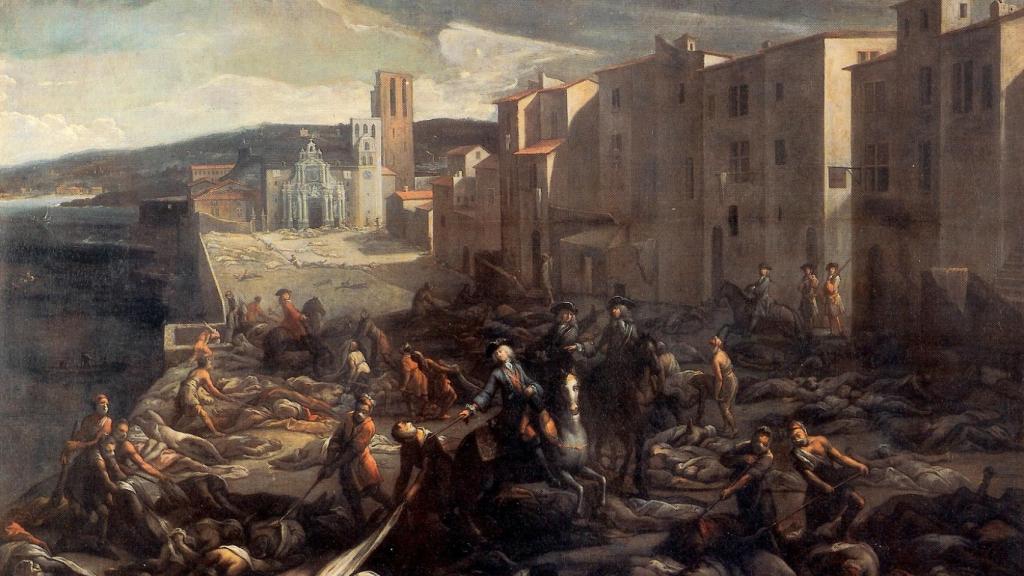 Escena de la peste de 1720 en la Tourette (Marsella).