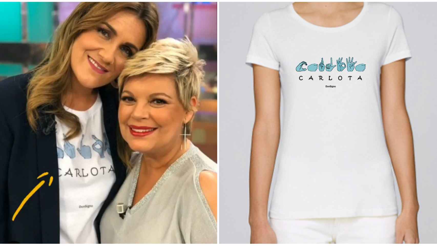 Carlota lució la camiseta en 'Sálvame' hace justo un año.