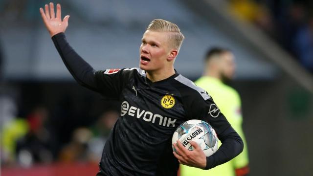 Haaland, en un partido del Borussia Dortmund