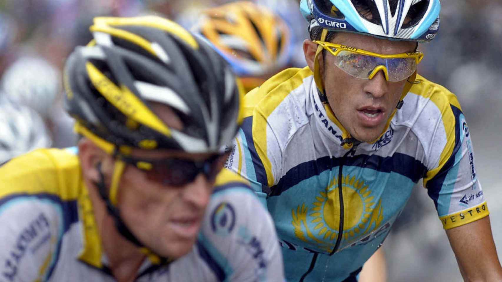 Contador y Armstrong en Astana