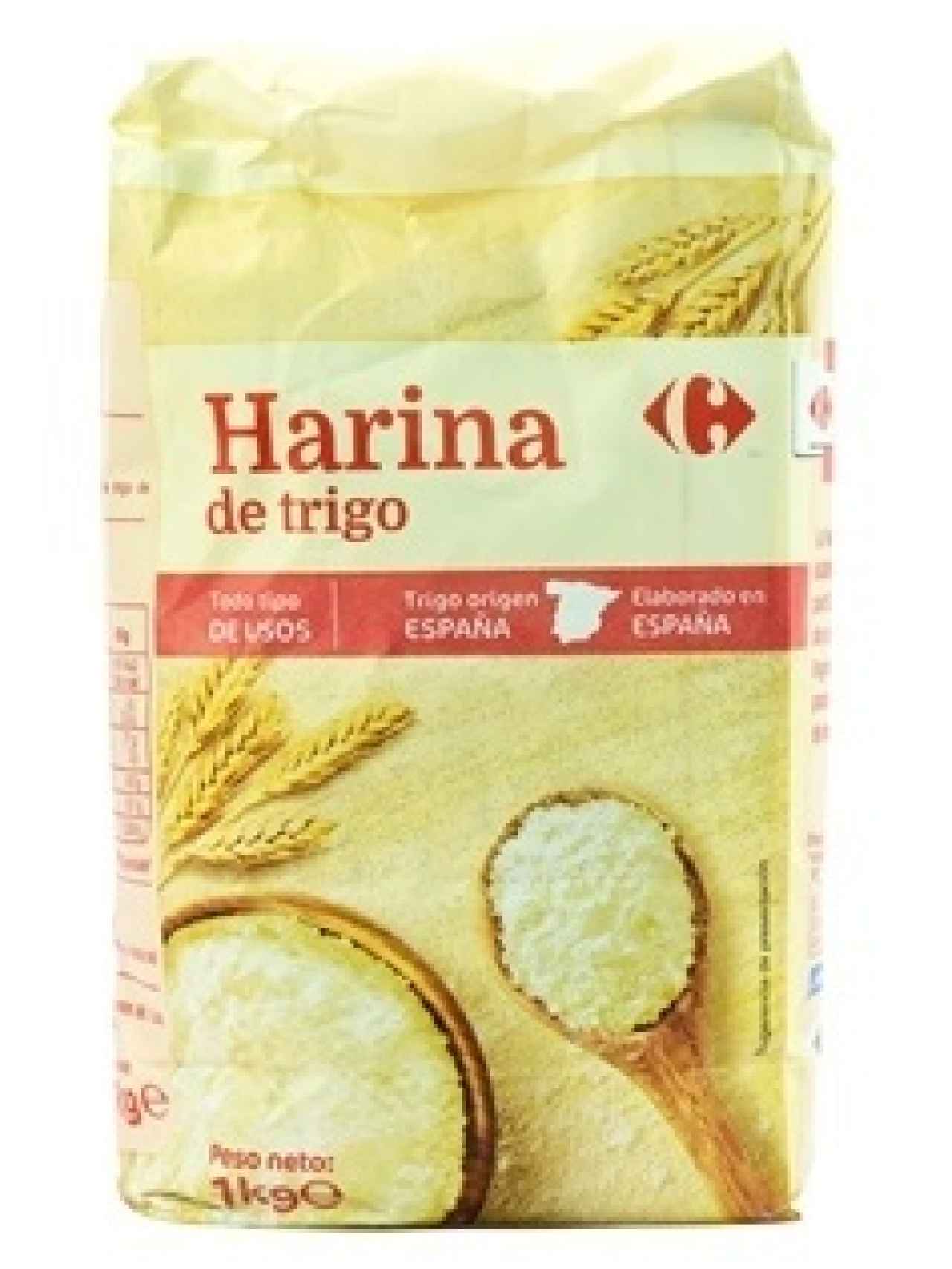La harina de trigo de la marca blanca de Carrefour.