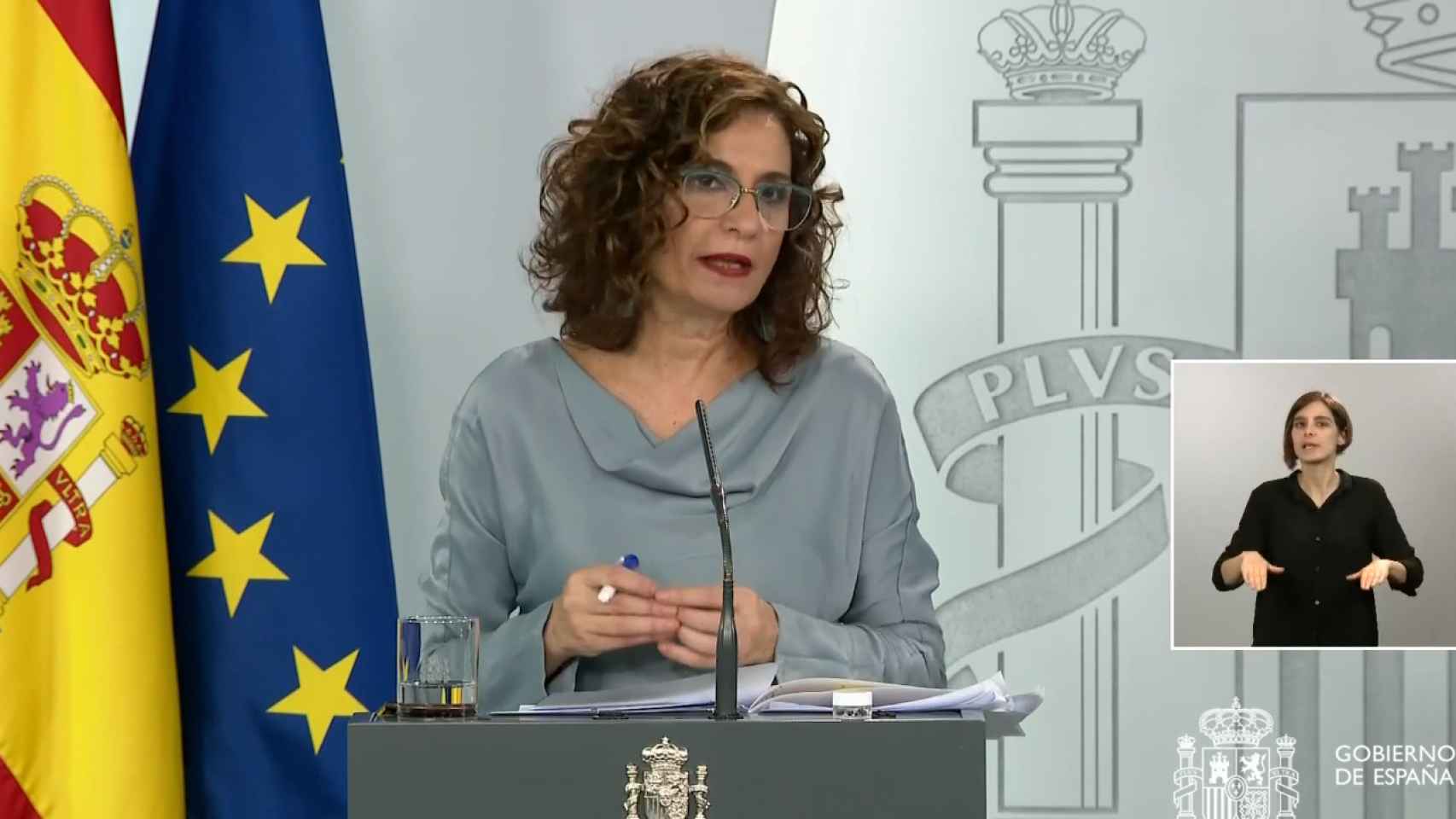 María Jesús Montero, ministra portavoz, en la Moncloa.