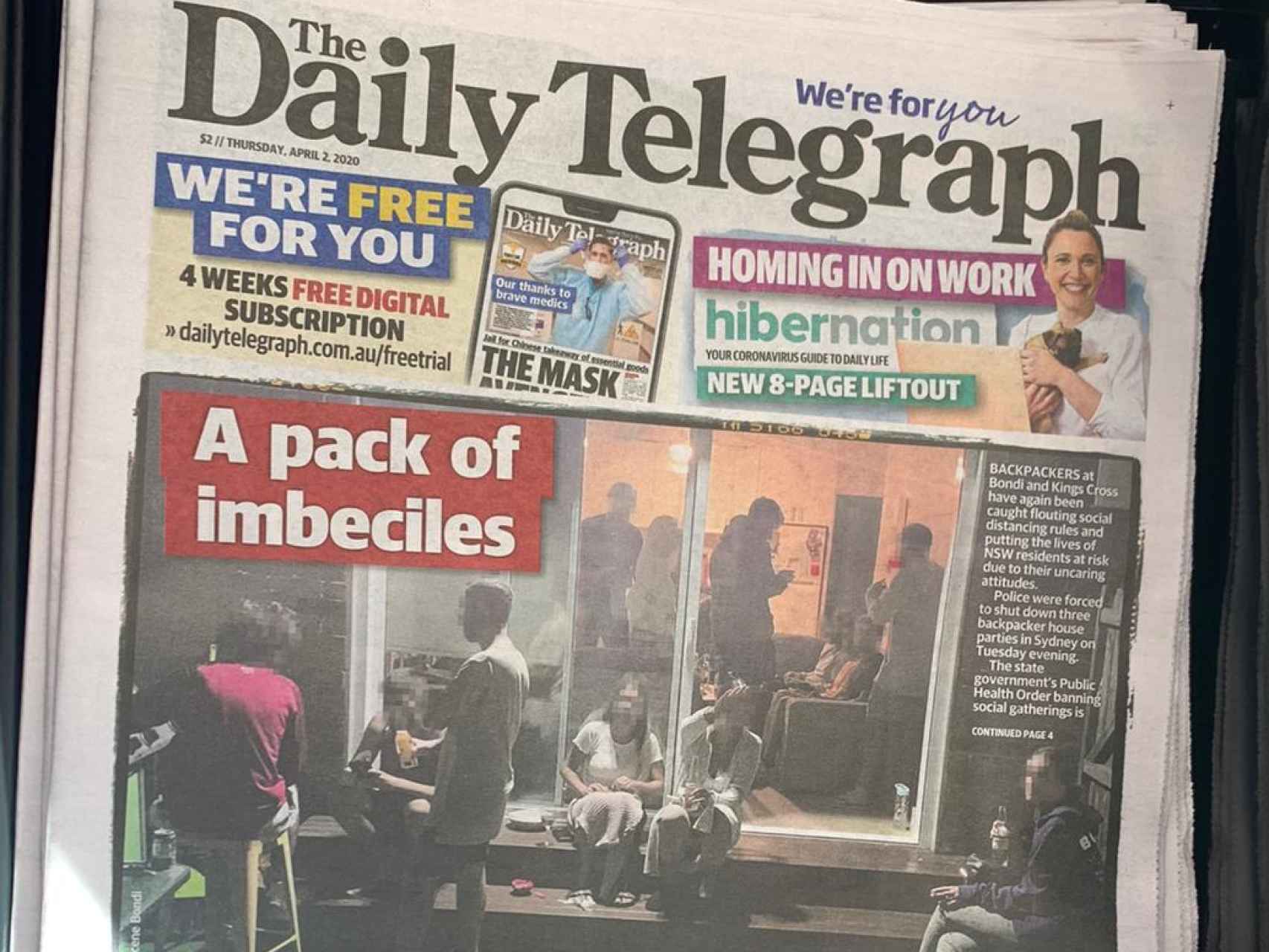 'Una manada de imbéciles. Fue el titular que dedicó 'The Daily Telegraph' a estos jóvenes.