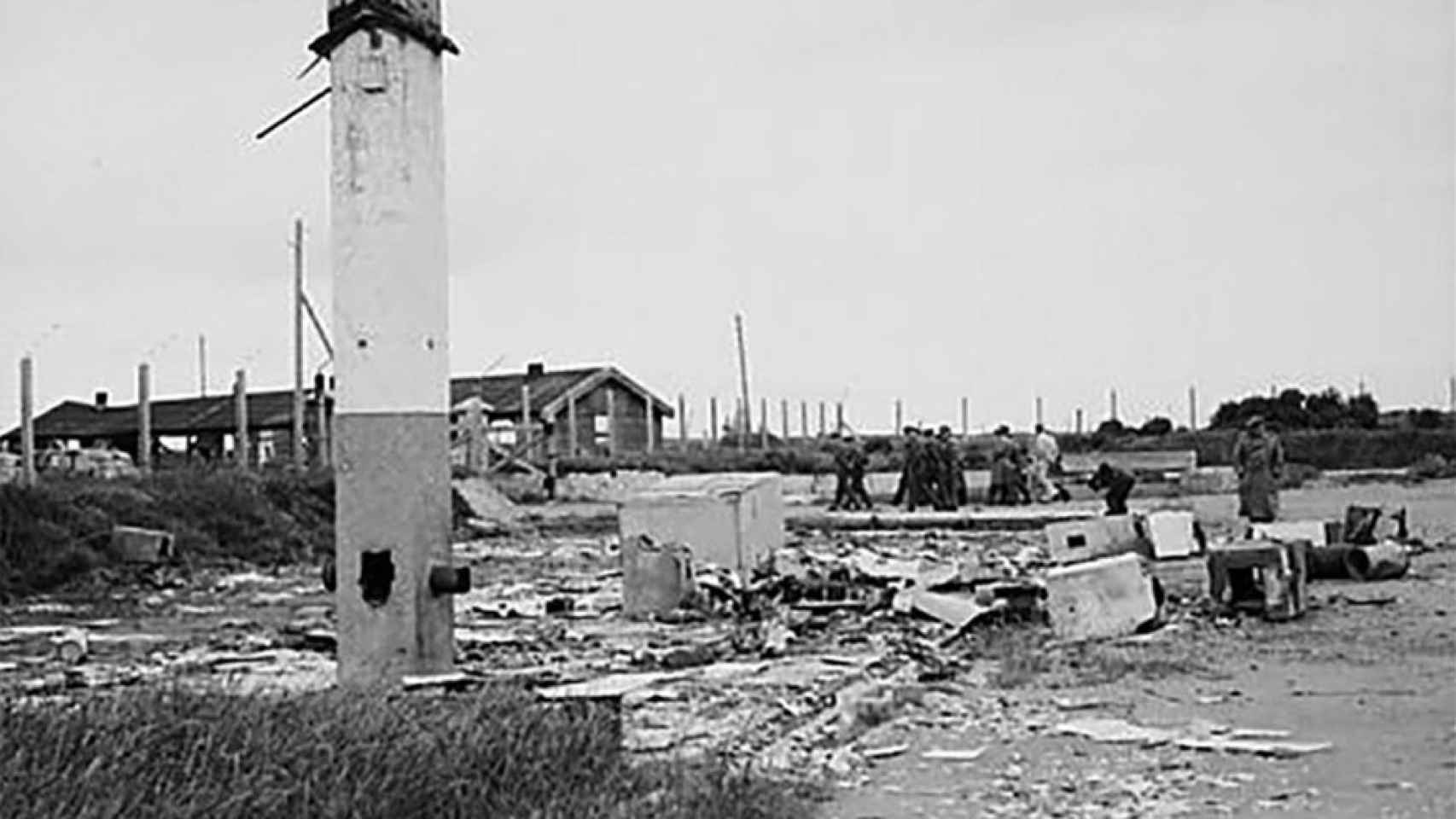 El campo de Sylt en 1945.