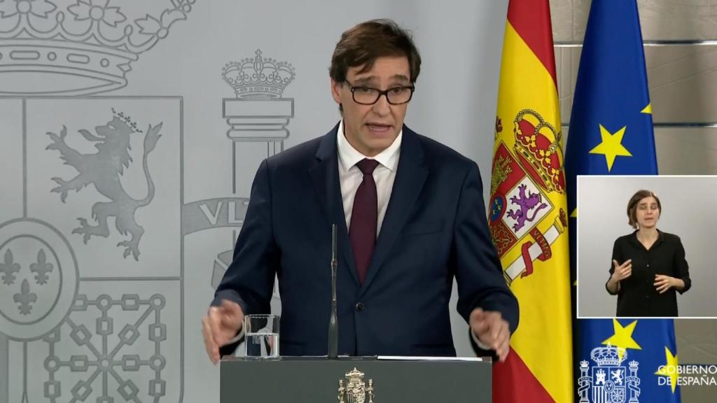 Salvador Illa, ministro de Sanidad, en Moncloa.