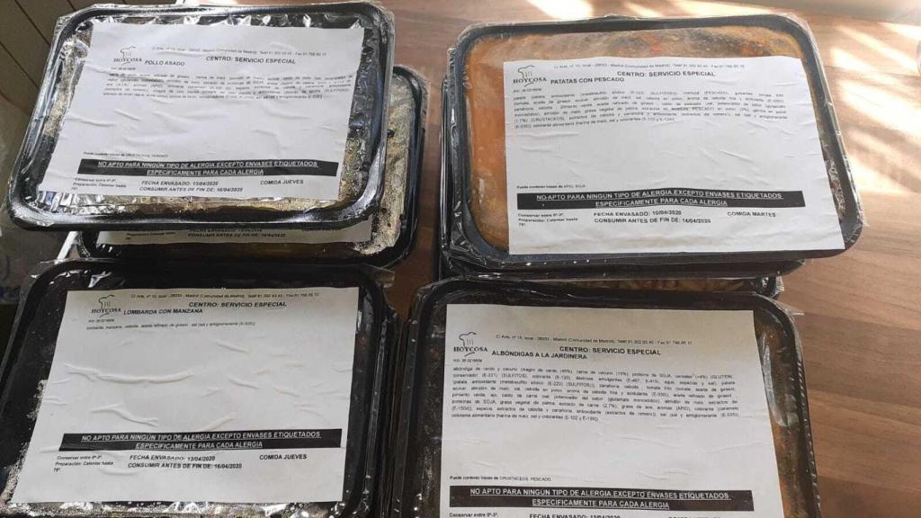 La comida que recibe Paula.