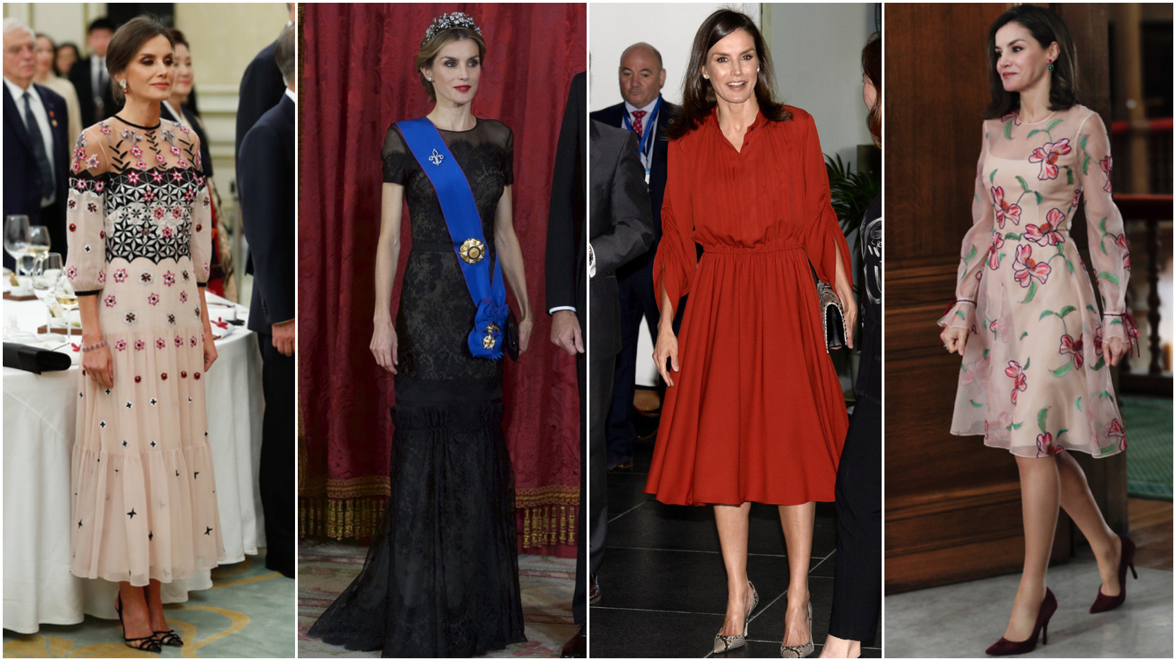 Cuatro de los vestidos más caros de la reina Letizia.
