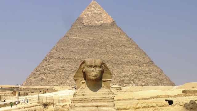 La esfinge y la pirámide de Giza.