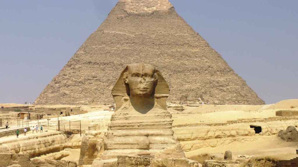 La esfinge y la pirámide de Giza.