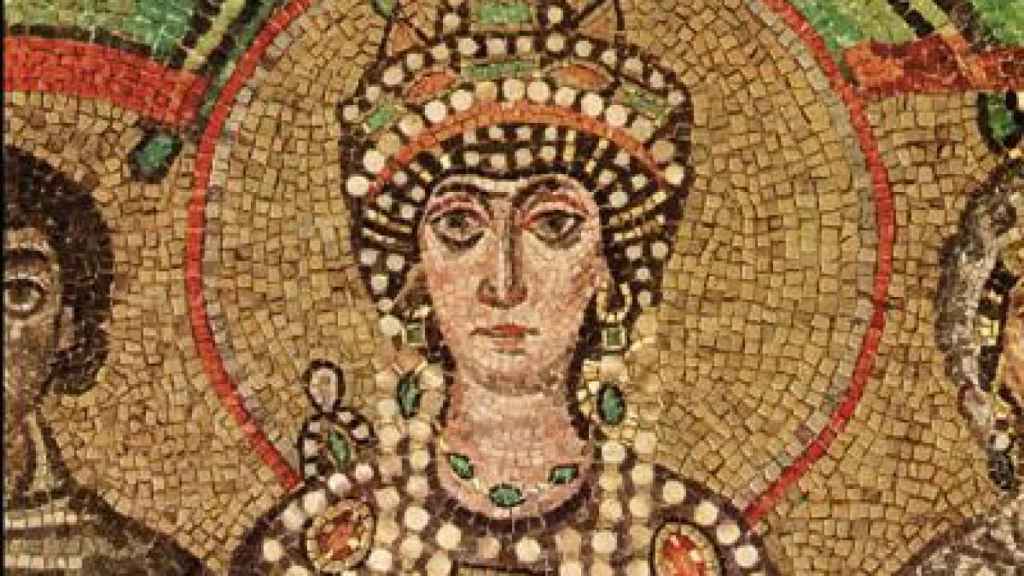 La emperatriz Teodora en un mosaico de San Vital.