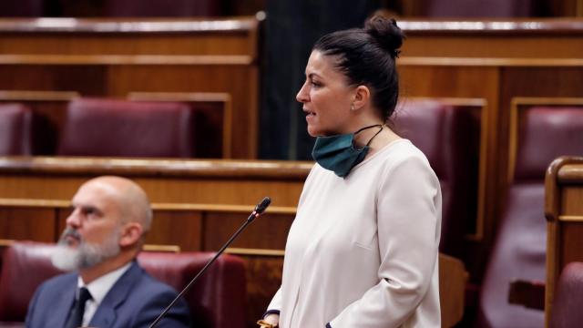 Macarena Olona, diputada de Vox, durante su intervención en el Congreso.