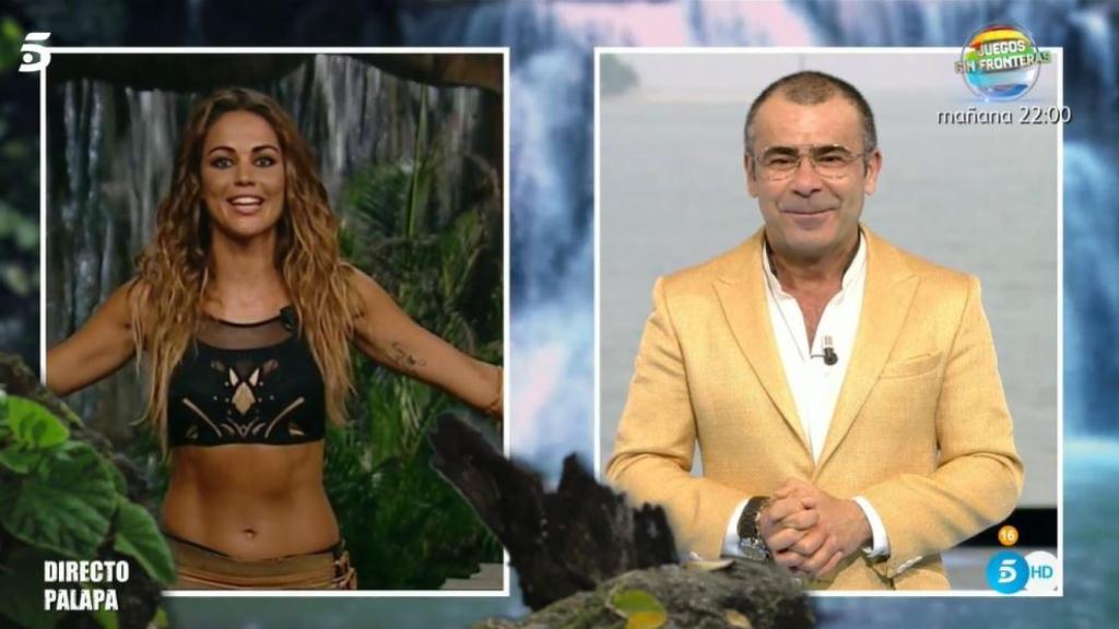 Jorge Javier junto a Lara Álvarez durante la emisión de la gala.
