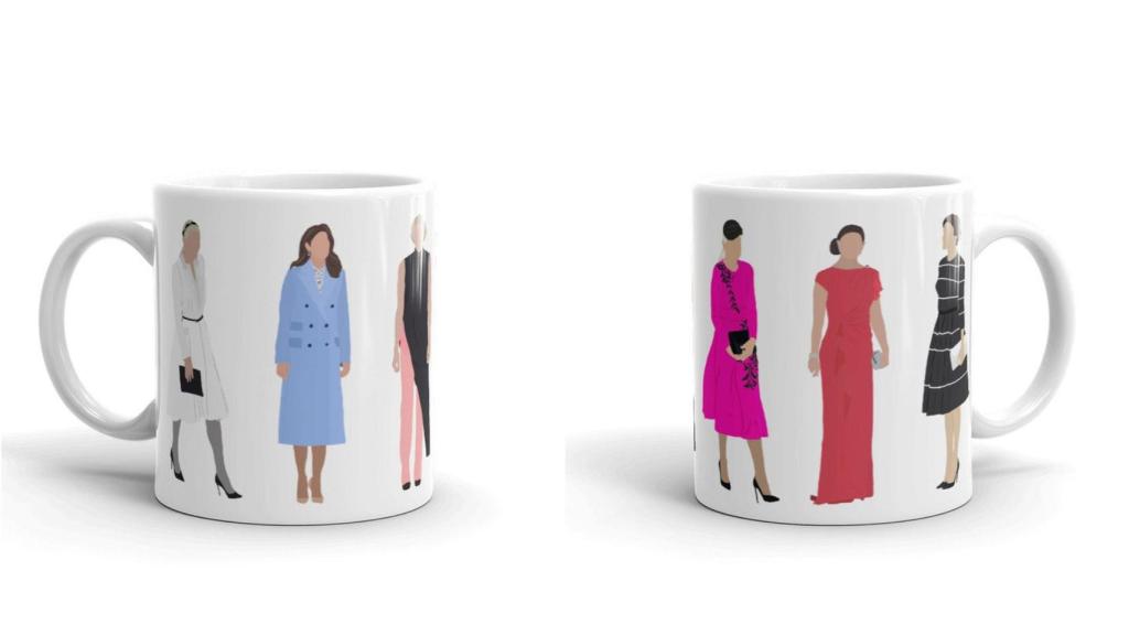 Letizia, Mette-Marit, Charlene de Mónaco, Victoria de Suecia, Mary de Dinamarca y Máxima de Holanda en una taza.