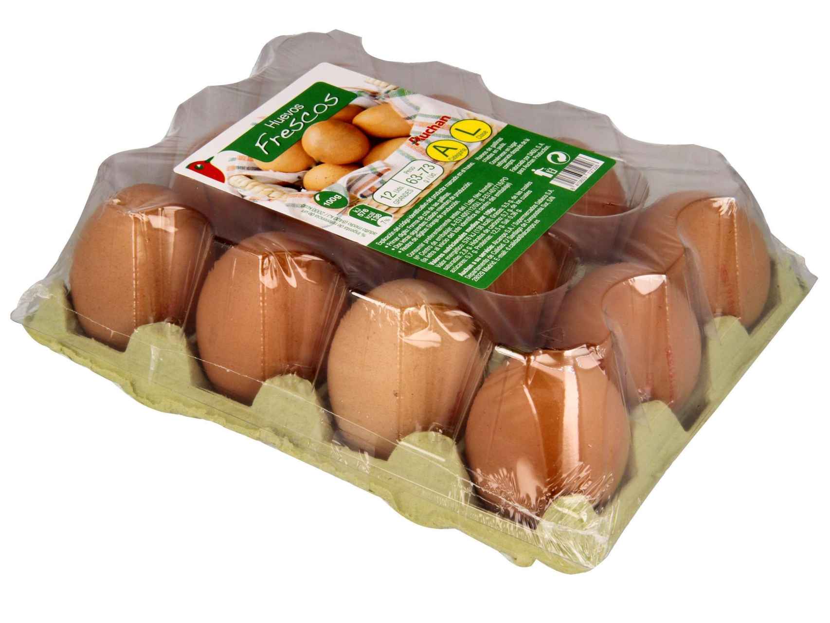 Huevos de marca blanca de Alcampo (Auchan).