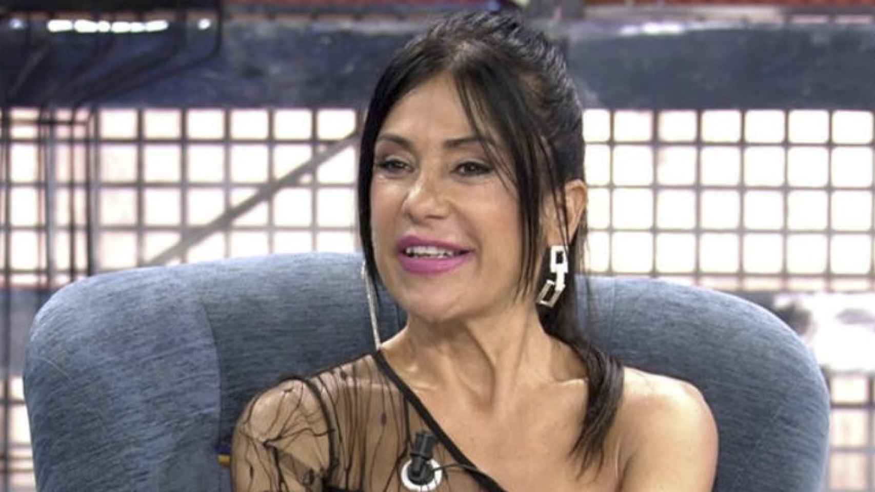 Maite Galdeano durante una entrevista en Telecinco