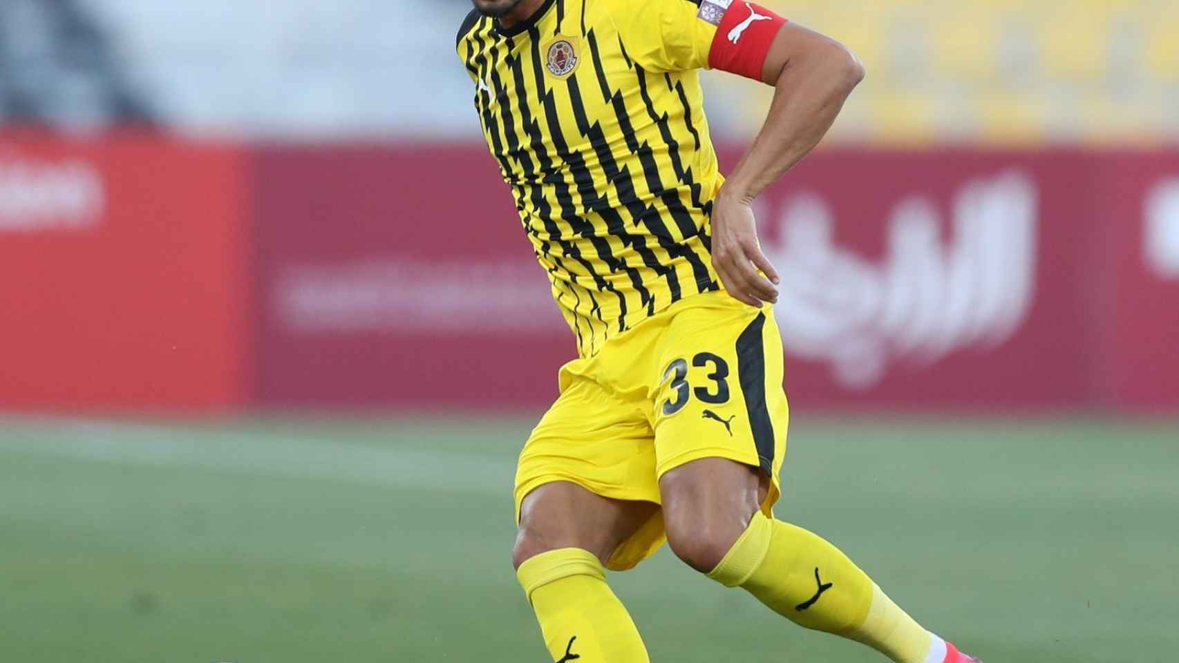 Gálvez, durante un partido con el Qatar SC