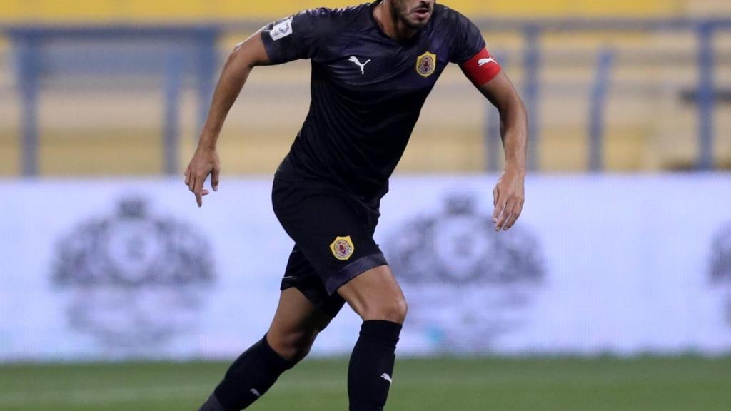 Gálvez, en un partido con el Qatar SC
