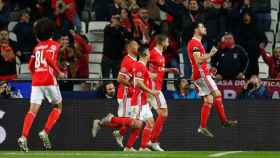 El Benfica celebrando un gol