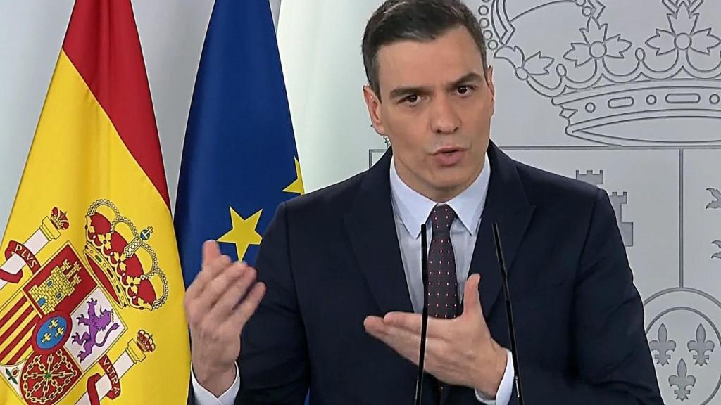 Pedro Sánchez, presidente del Gobierno, en Moncloa.
