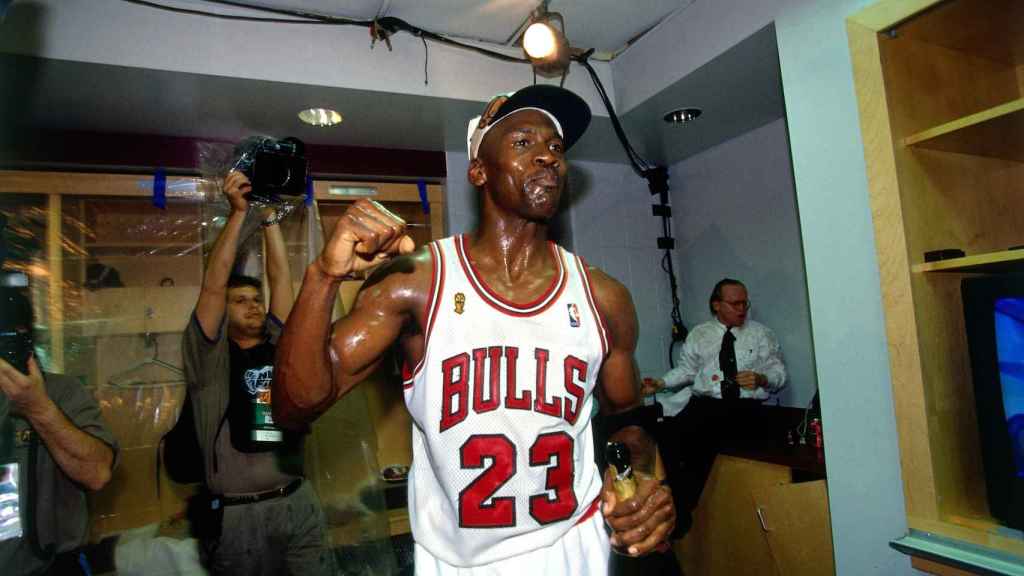 Michael Jordan, tras ganar la NBA en el año 1996 con los Chicago Bulls