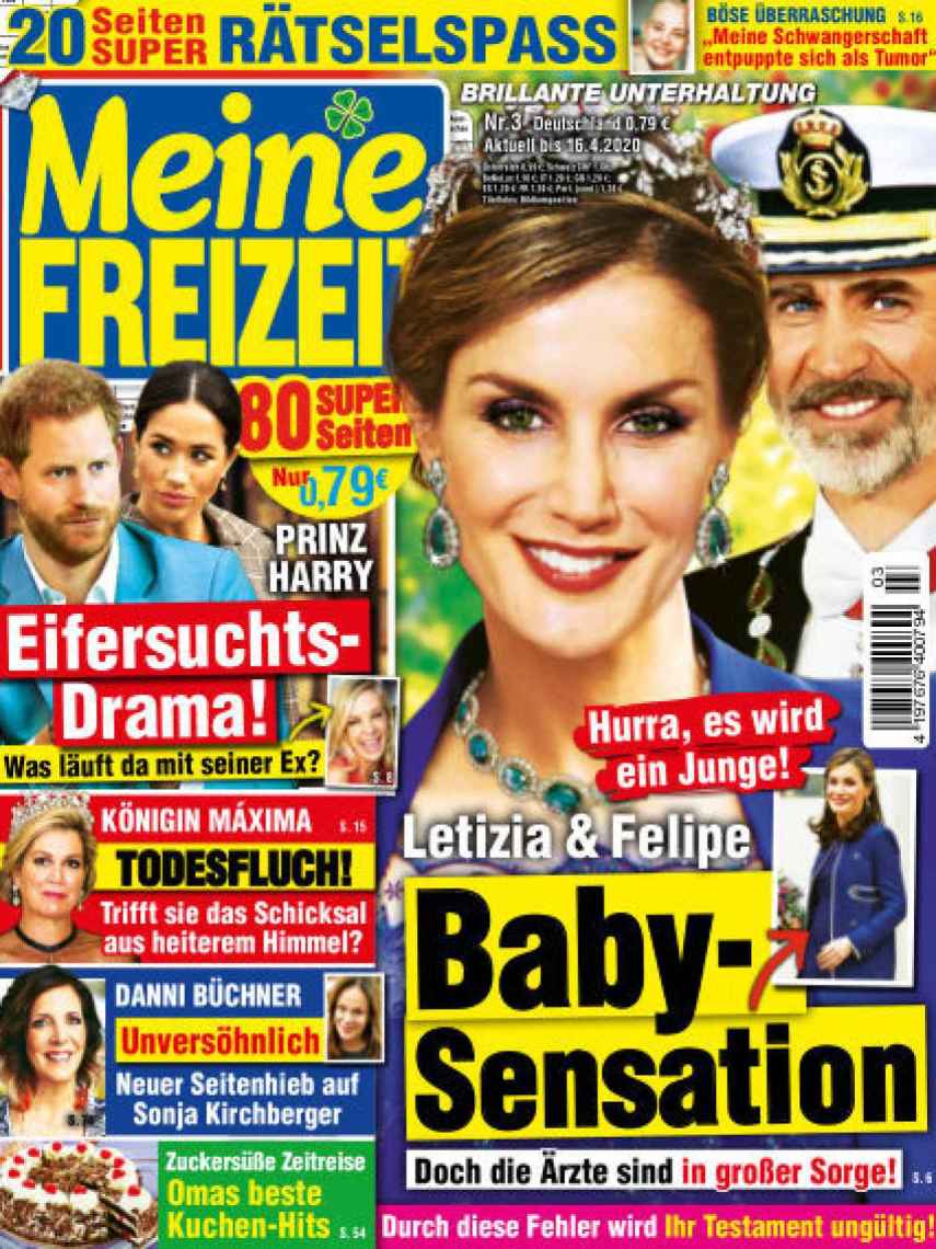 Los reyes Felipe y Letizia en la portada de 'Meine Freizeit'.