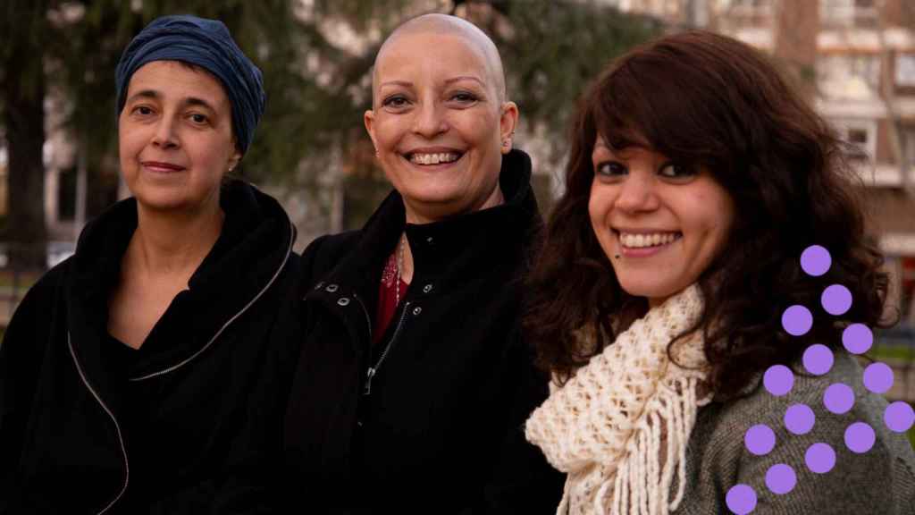 Marta, Conchi y Laura sufren alopeacia.
