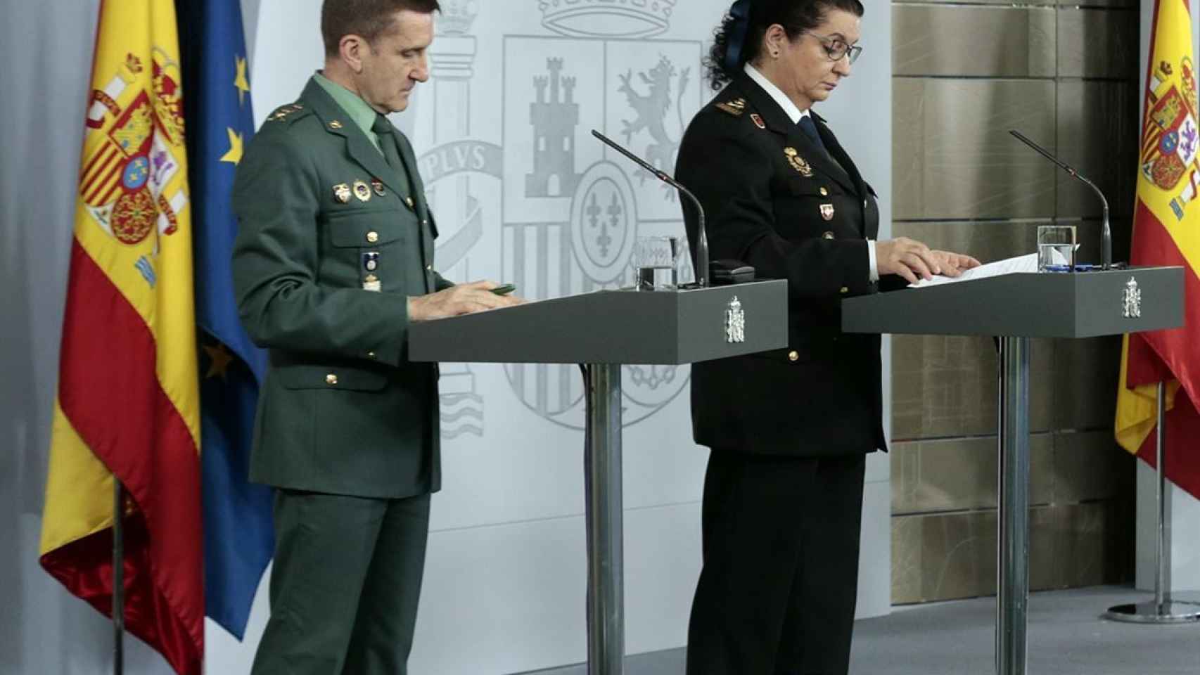 El general Santiago Marín, en una de las ruedas de prensa de los  últimos días.