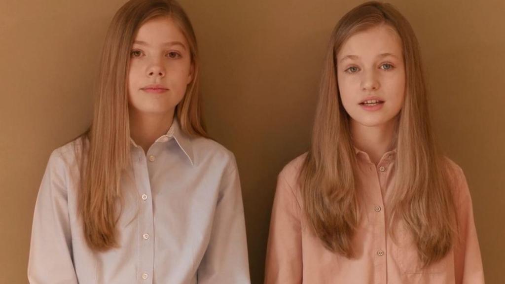 Las infantas Leonor y Sofía.