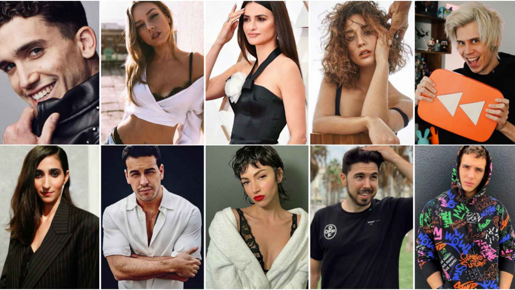 Estos son los 10 rostros españoles más internacionales en redes sociales.