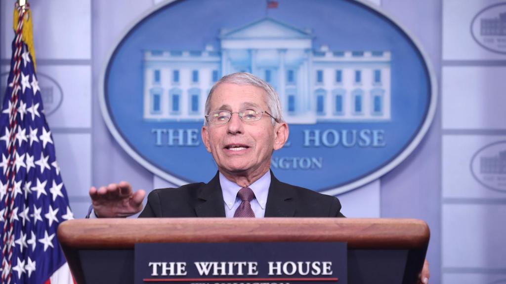 El doctor Anthony Fauci en una rueda de prensa en la Casa Blanca