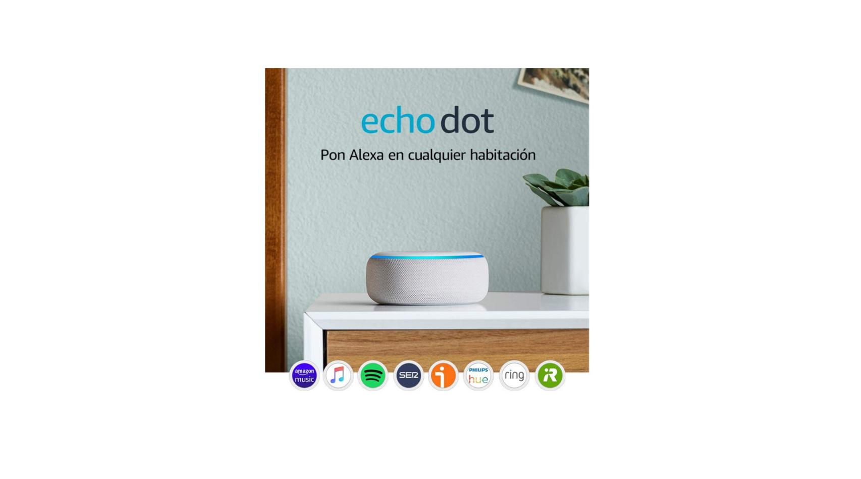 Consigue seis meses de música gratis: el Echo Dot con Alexa está en oferta,  y viene con regalo