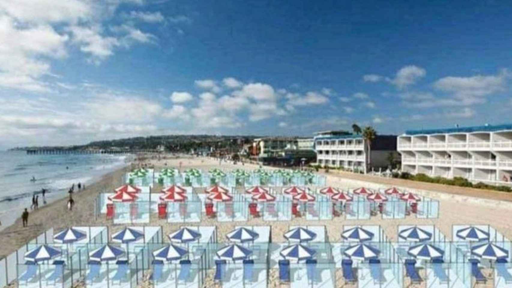 En Italia proponen un modelo de playas con mamparas; en Almuñécar no lo ven