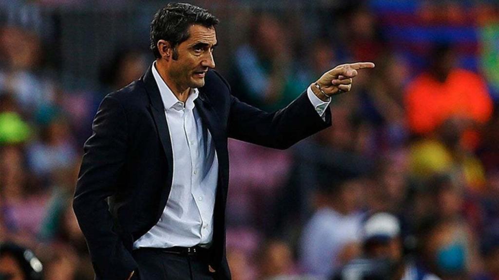 Ernesto Valverde, durante un partido de esta temporada