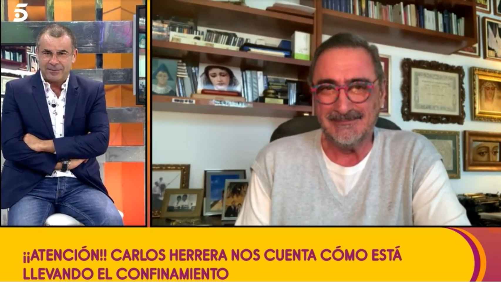 Carlos Herrera durante su intervención de esta semana en 'Sálvame'.