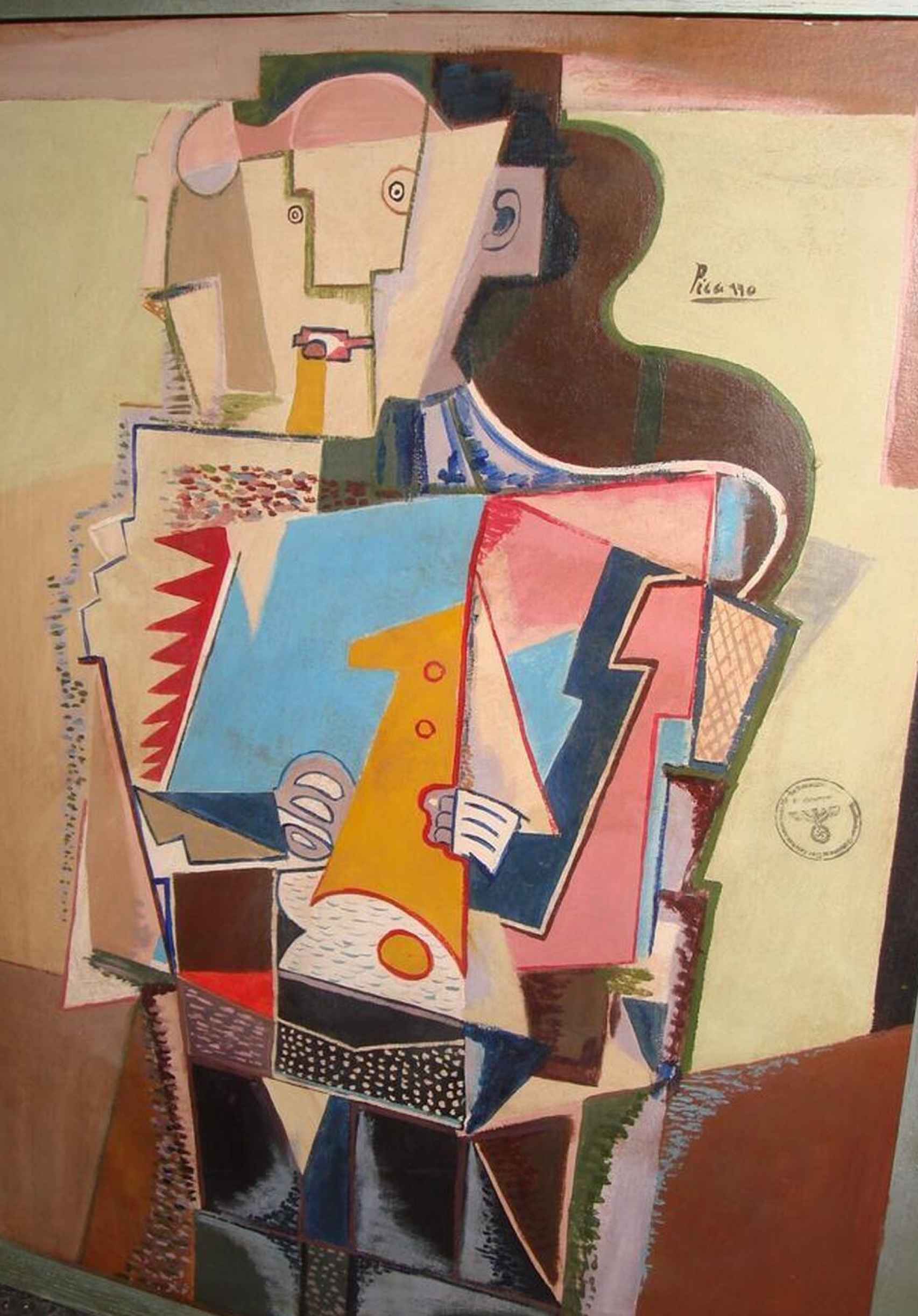 El cuadro de un flautista pintado por Picasso, supuestamente, e incautado por los nazis.