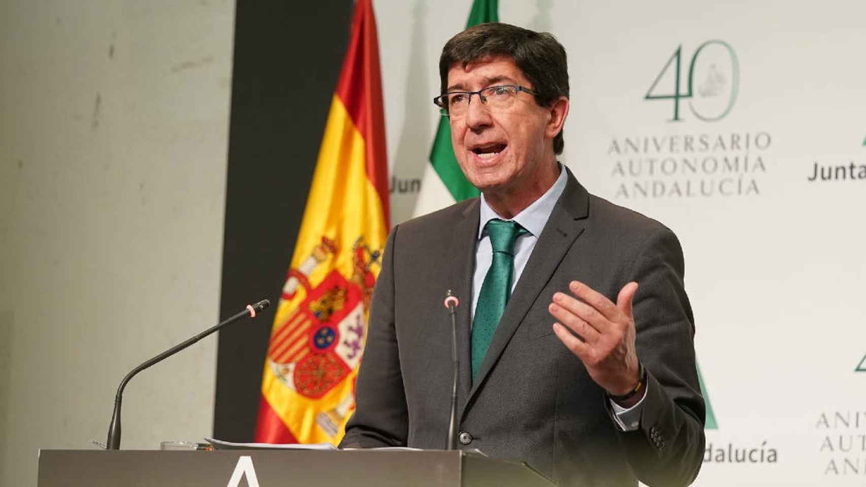 Juan Marín, consejero de Turismo, Regeneración, Justicia y Administración Local de Andalucía
