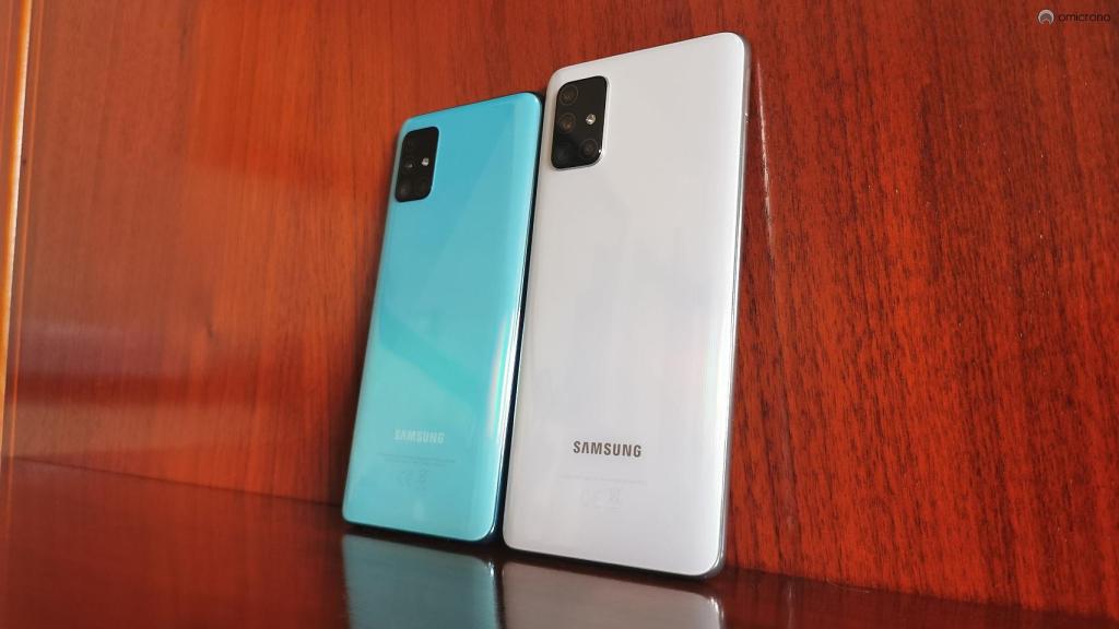 Samsung Galaxy A51 y A71.