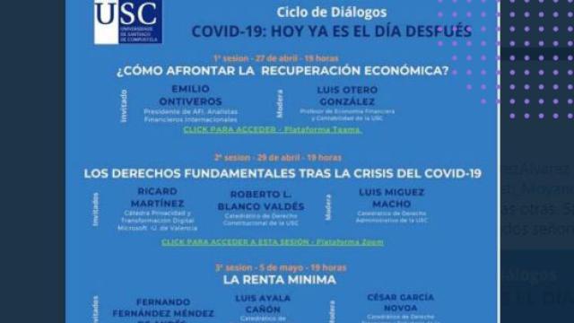 Cartel de los cursos de la USC.