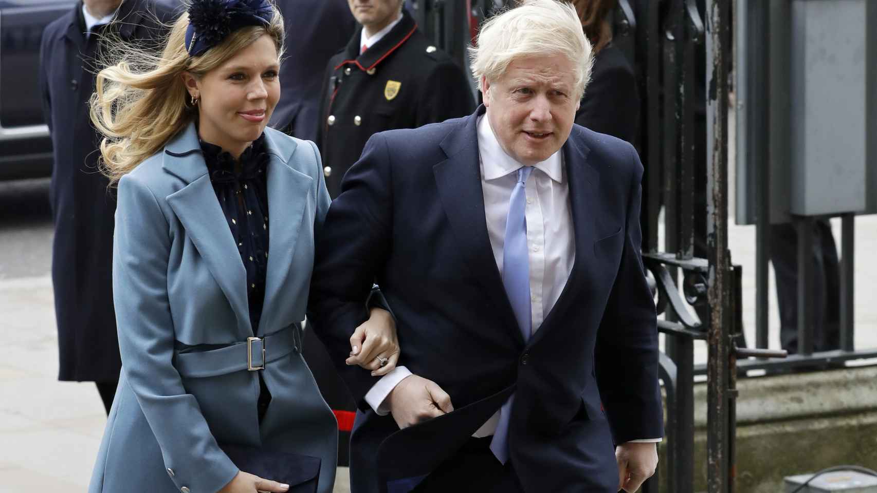 Boris Johnson y su pareja Carrie Symonds en una imagen de archivo.
