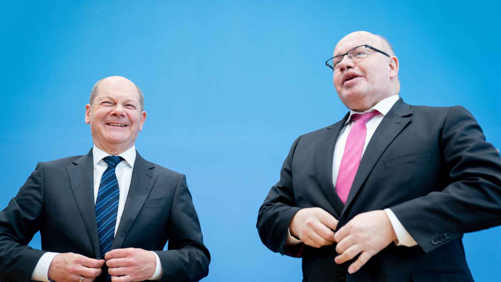 Olaf Scholz y Peter Altmaier, ministros de Finanzas y Economía y Energía de Alemania.