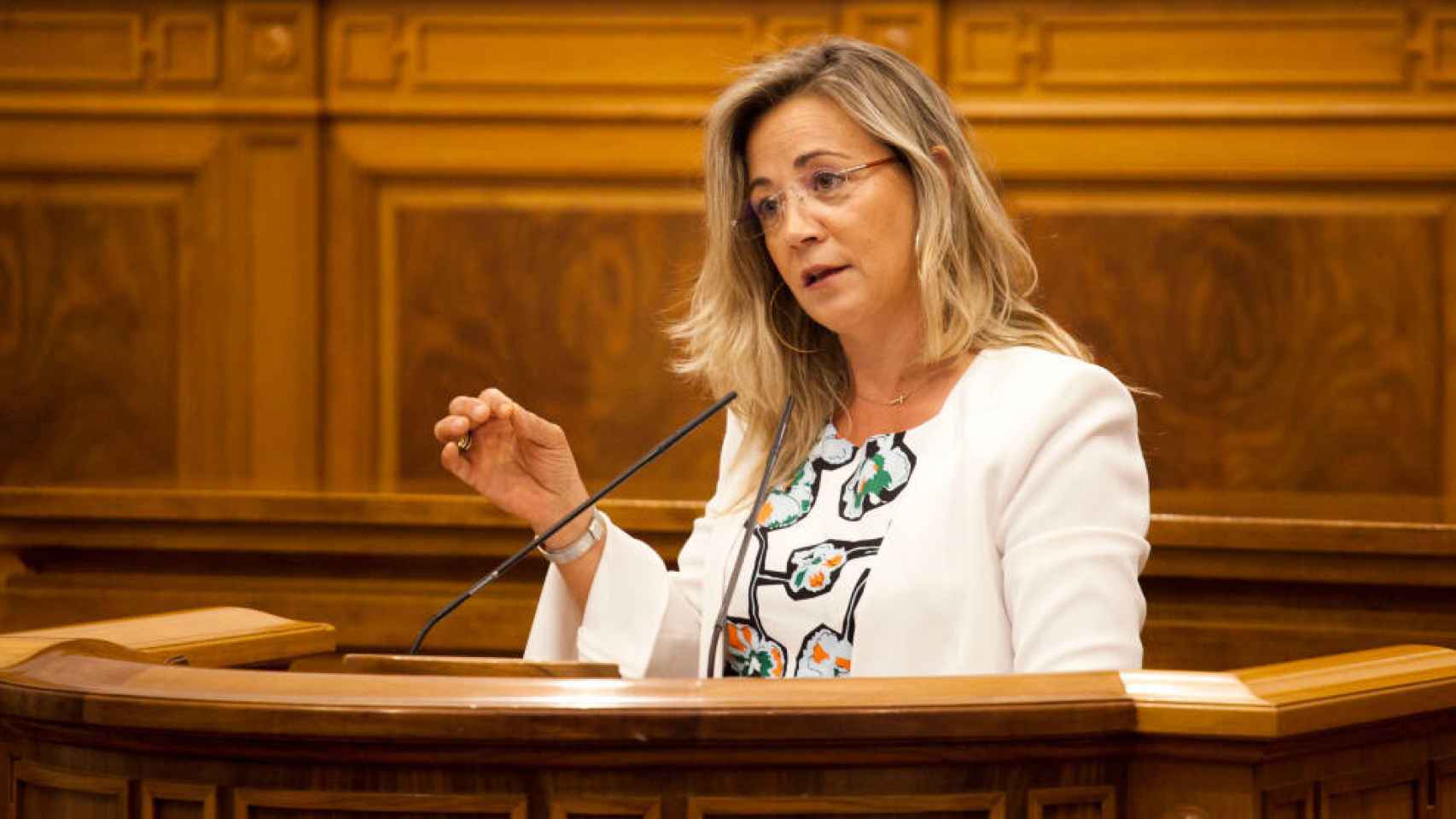 Lola Merino, diputada regional del PP, en las Cortes de Castilla-La Mancha (Imagen de archivo)