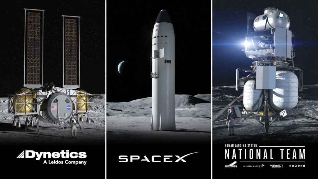 Las tres compañías seleccionadas por la NASA para volver a la Luna