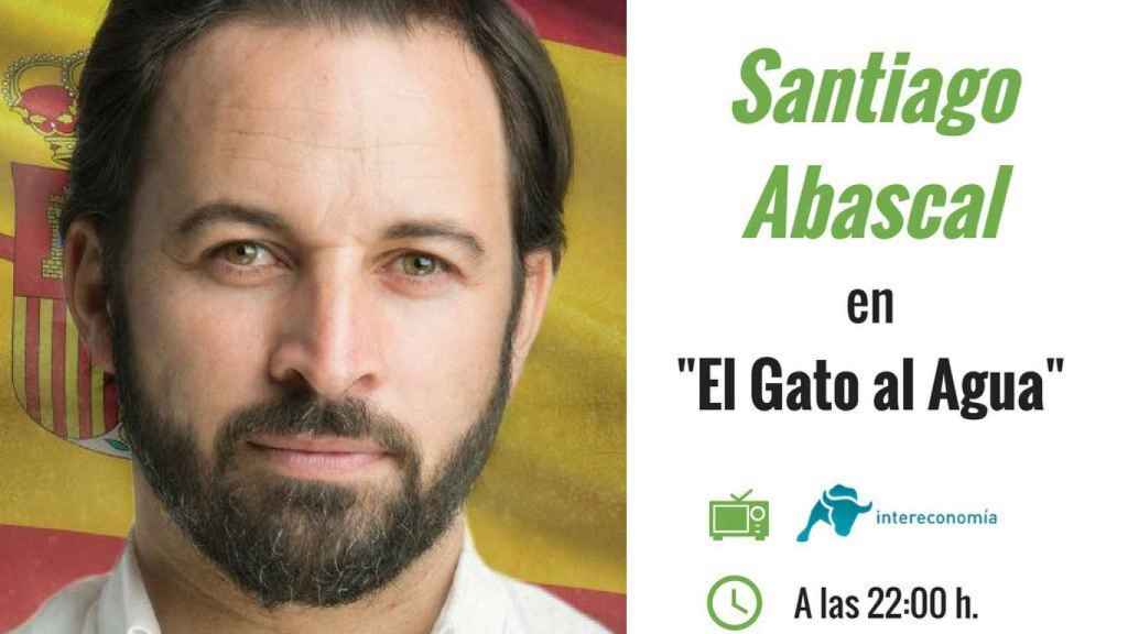 Anuncio de una antigua participación de Santiago Abascal en 'El Gato al Agua'.
